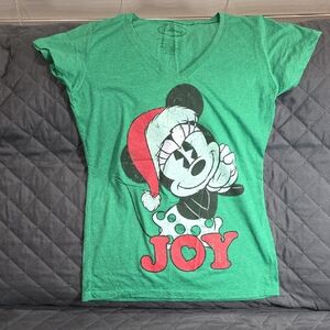 Disney Minnie Mouse  Holiday T-Shirt Distressed look